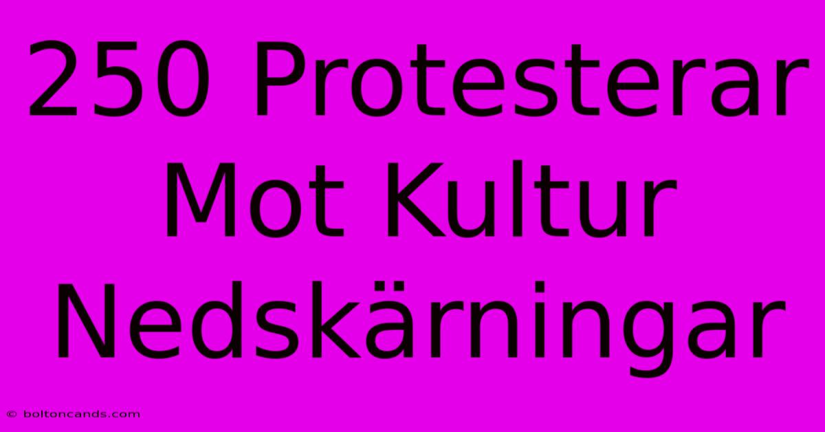 250 Protesterar Mot Kultur Nedskärningar