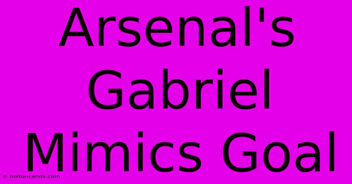 Arsenal's Gabriel Mimics Goal