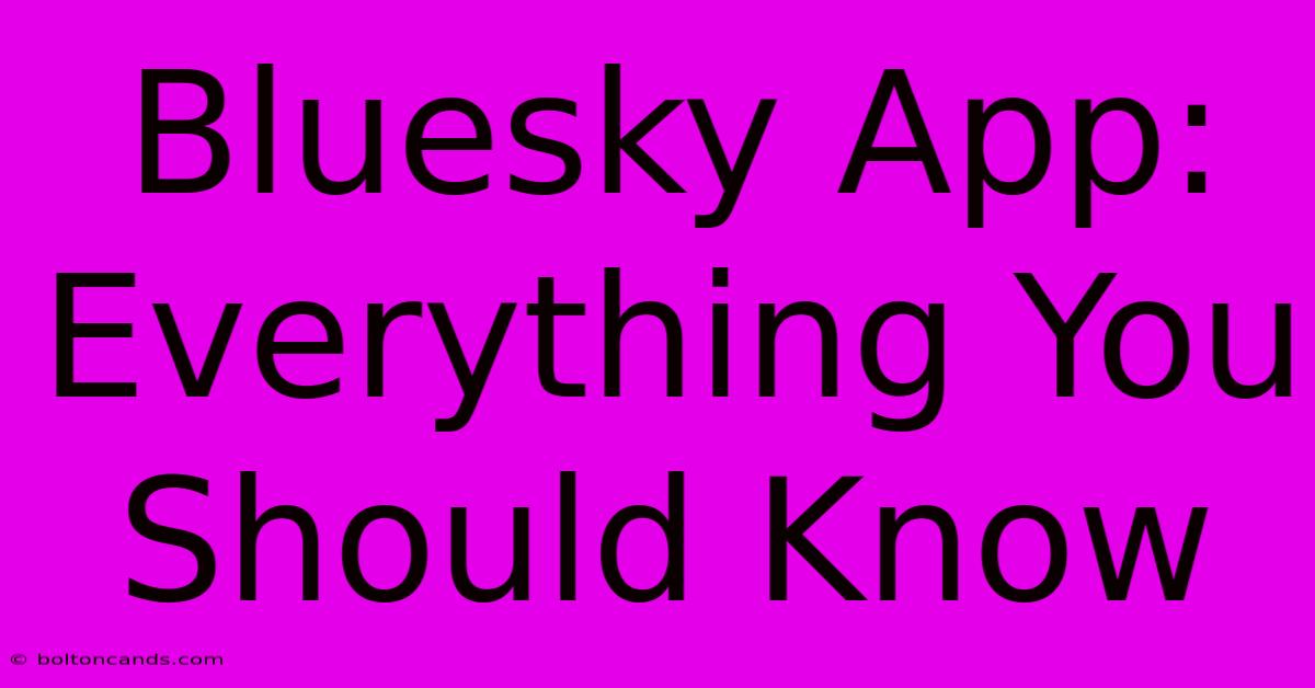 Bluesky App: Everything You Should Know