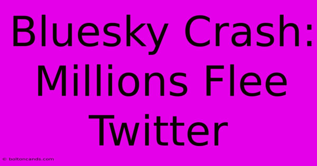 Bluesky Crash: Millions Flee Twitter