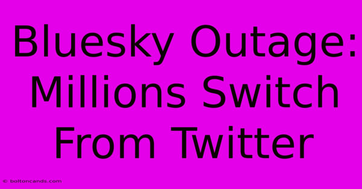 Bluesky Outage: Millions Switch From Twitter 