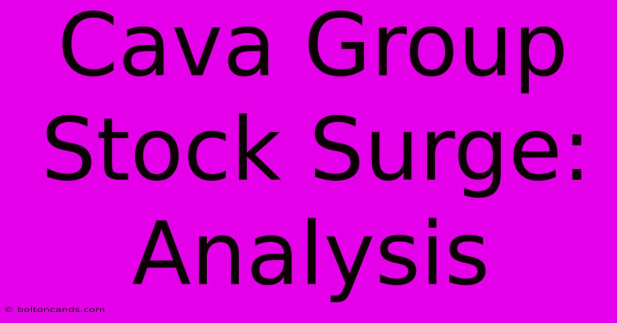 Cava Group Stock Surge: Analysis