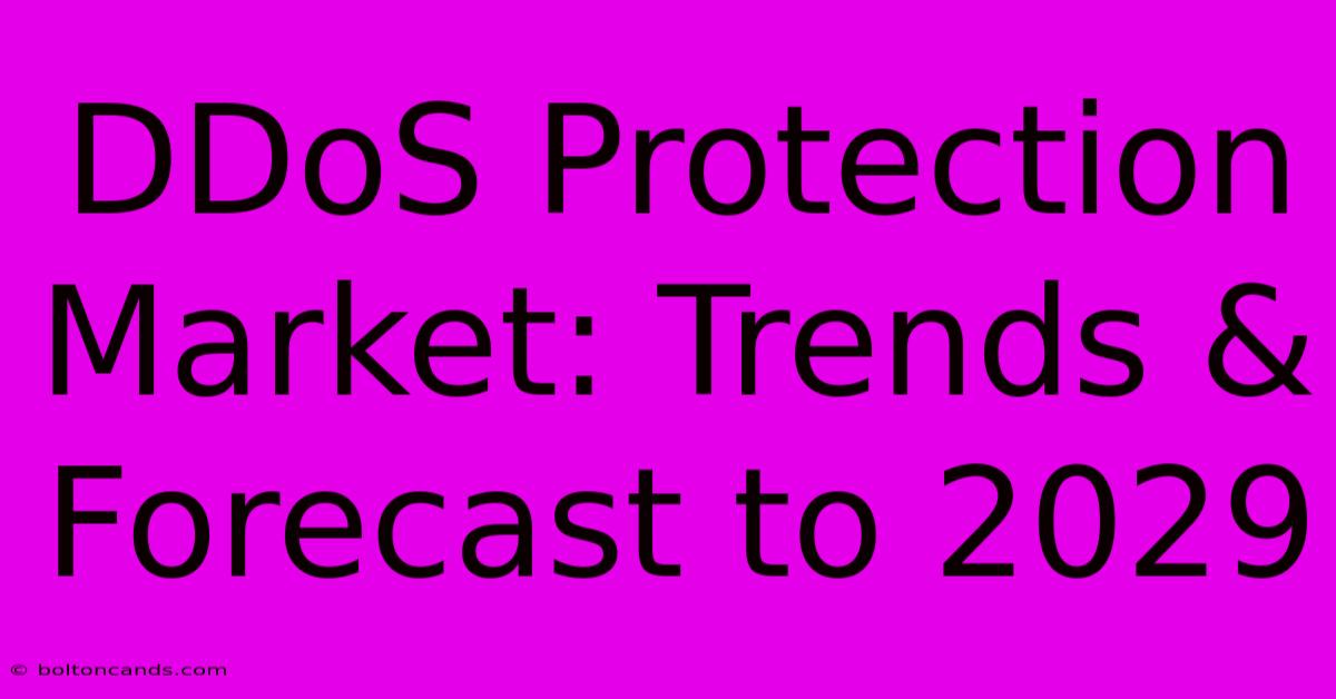 DDoS Protection Market: Trends & Forecast To 2029