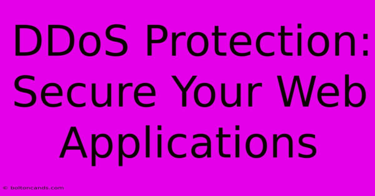 DDoS Protection: Secure Your Web Applications