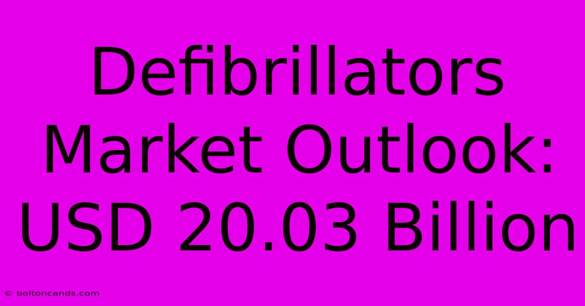 Defibrillators Market Outlook: USD 20.03 Billion