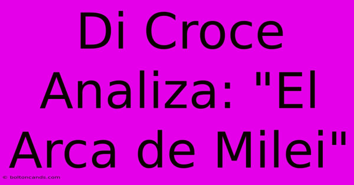 Di Croce Analiza: 