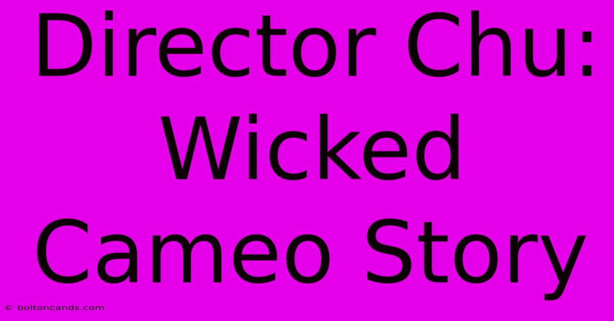 Director Chu: Wicked Cameo Story