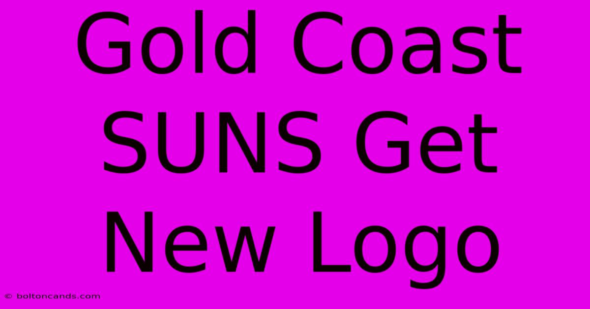 Gold Coast SUNS Get New Logo