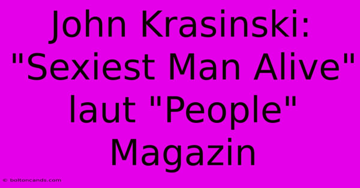 John Krasinski: 