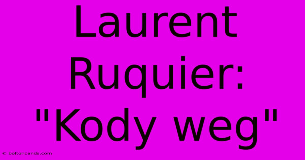 Laurent Ruquier: 