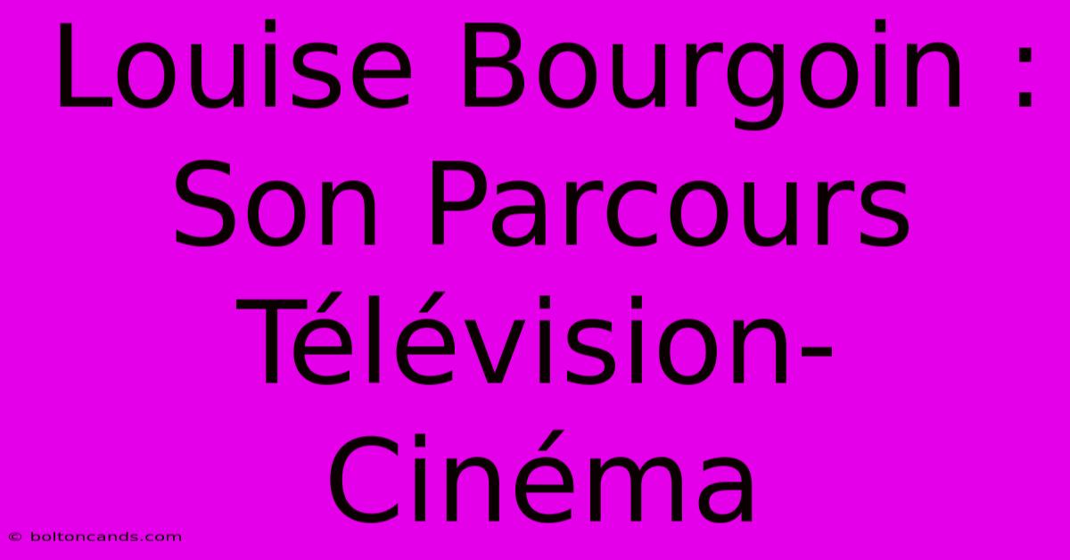 Louise Bourgoin : Son Parcours Télévision-Cinéma