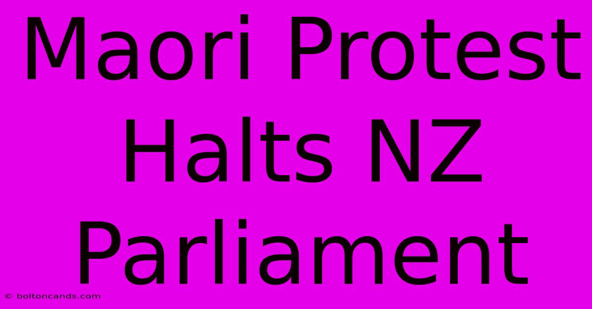 Maori Protest Halts NZ Parliament