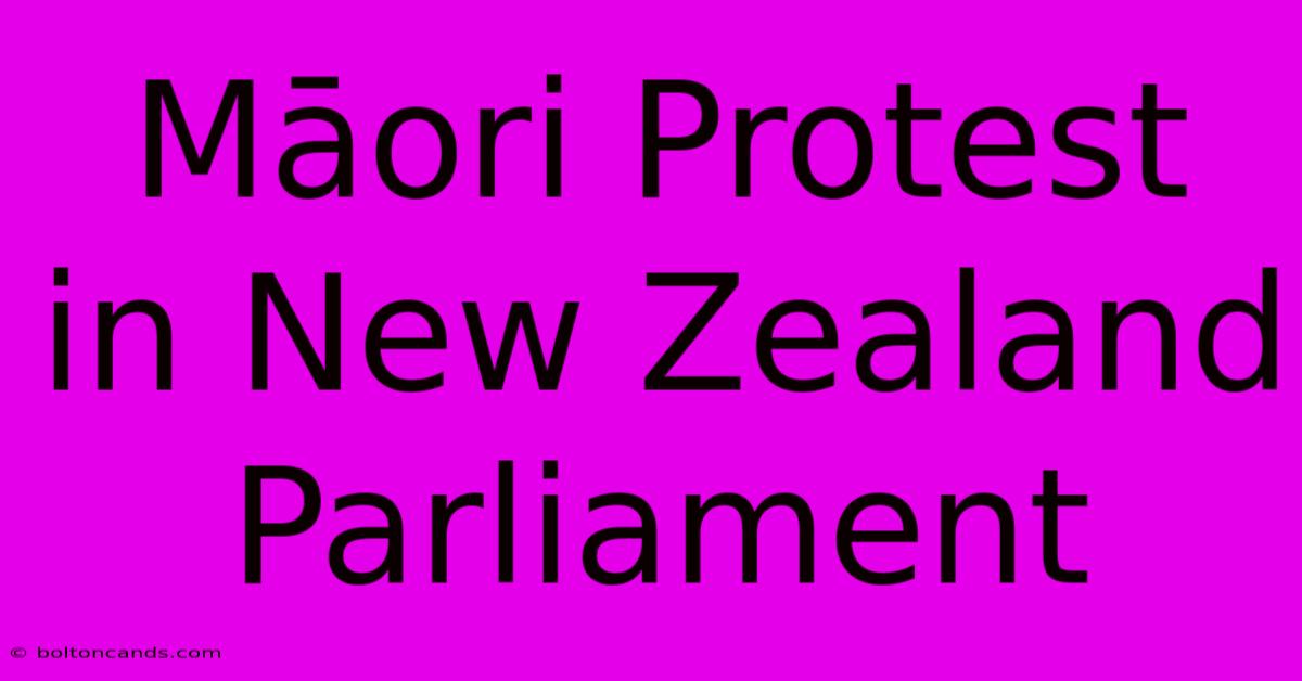 Māori Protest In New Zealand Parliament