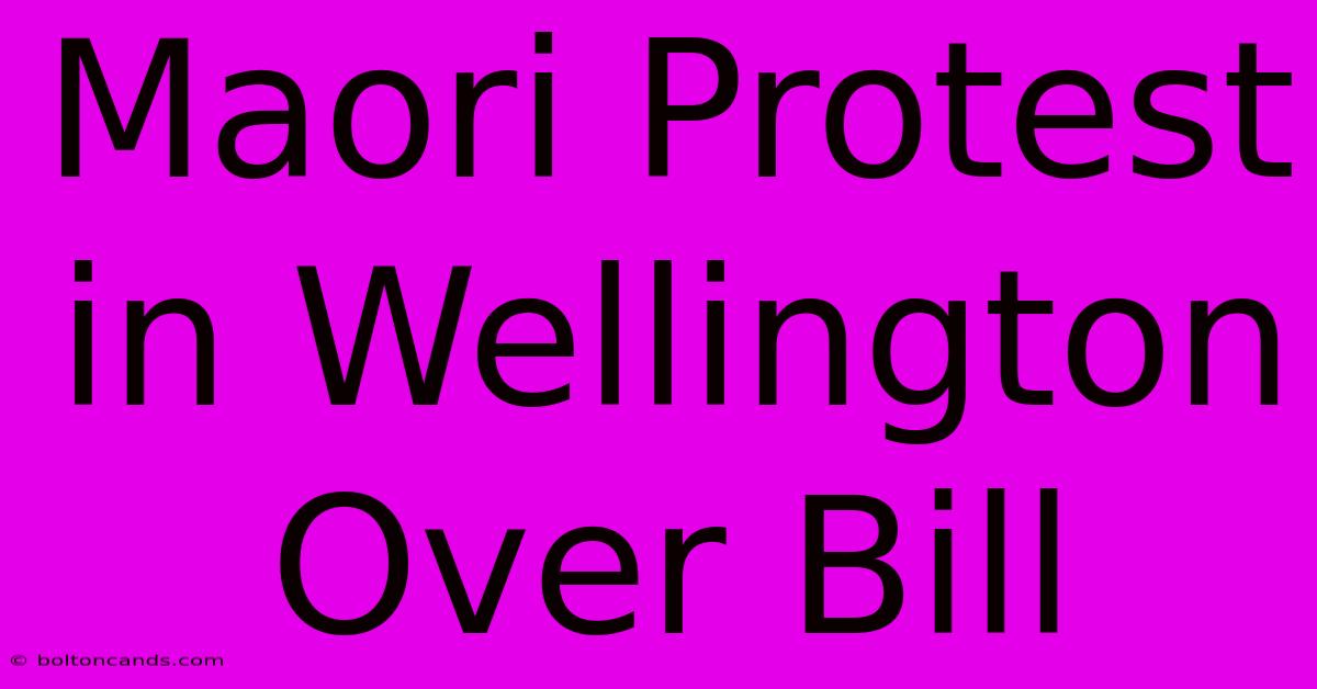 Maori Protest In Wellington Over Bill