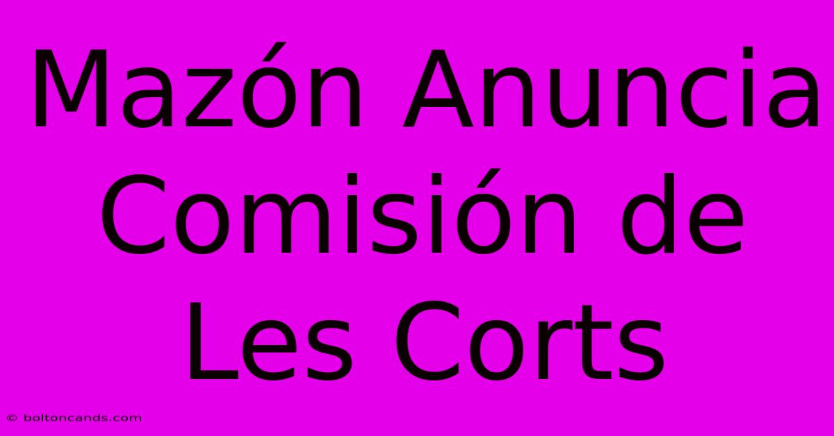 Mazón Anuncia Comisión De Les Corts 