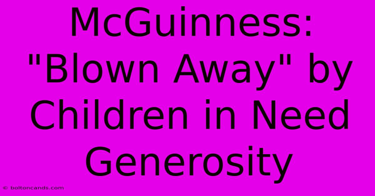 McGuinness: 