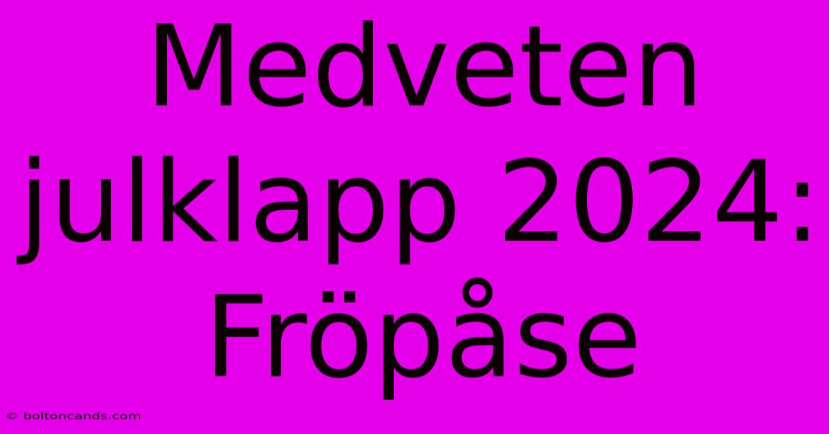 Medveten Julklapp 2024: Fröpåse