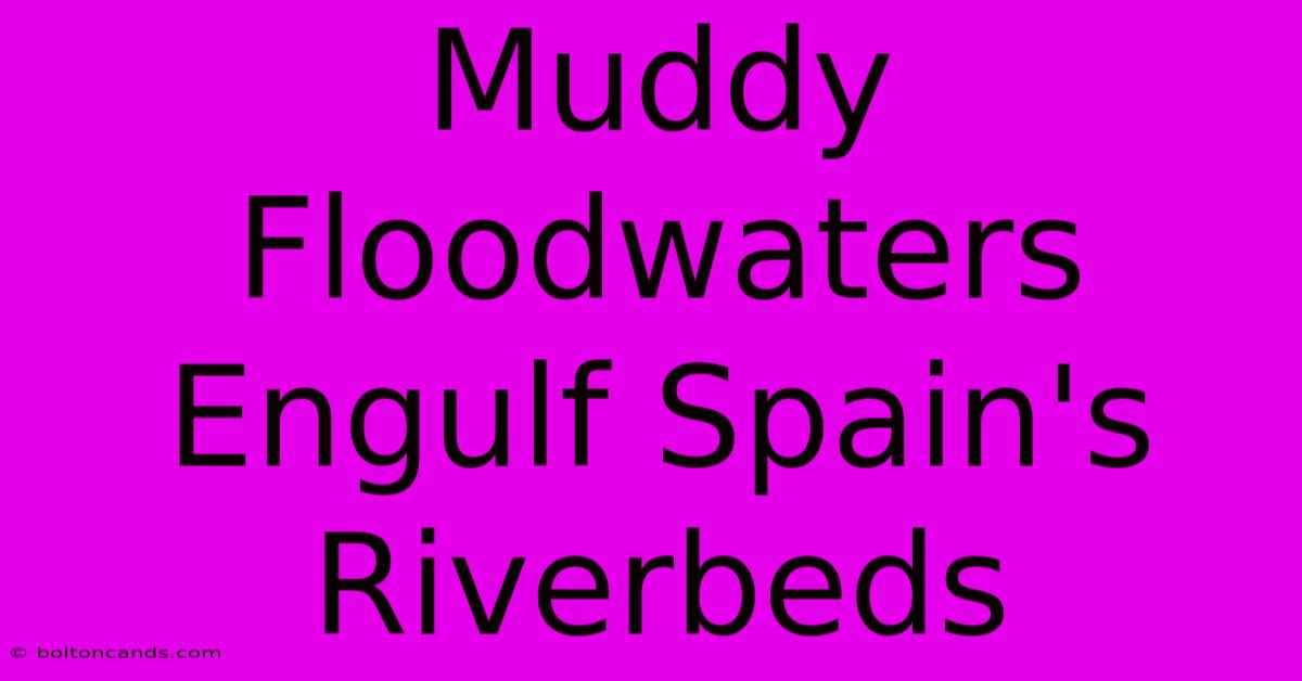 Muddy Floodwaters Engulf Spain's Riverbeds