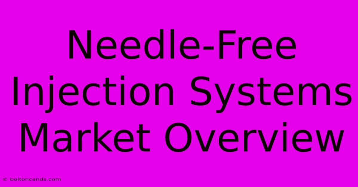 Needle-Free Injection Systems Market Overview 