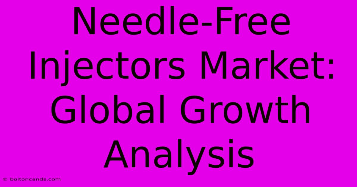 Needle-Free Injectors Market: Global Growth Analysis 