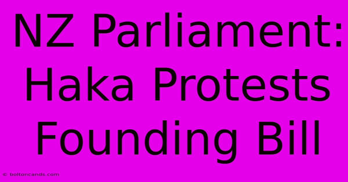 NZ Parliament: Haka Protests Founding Bill