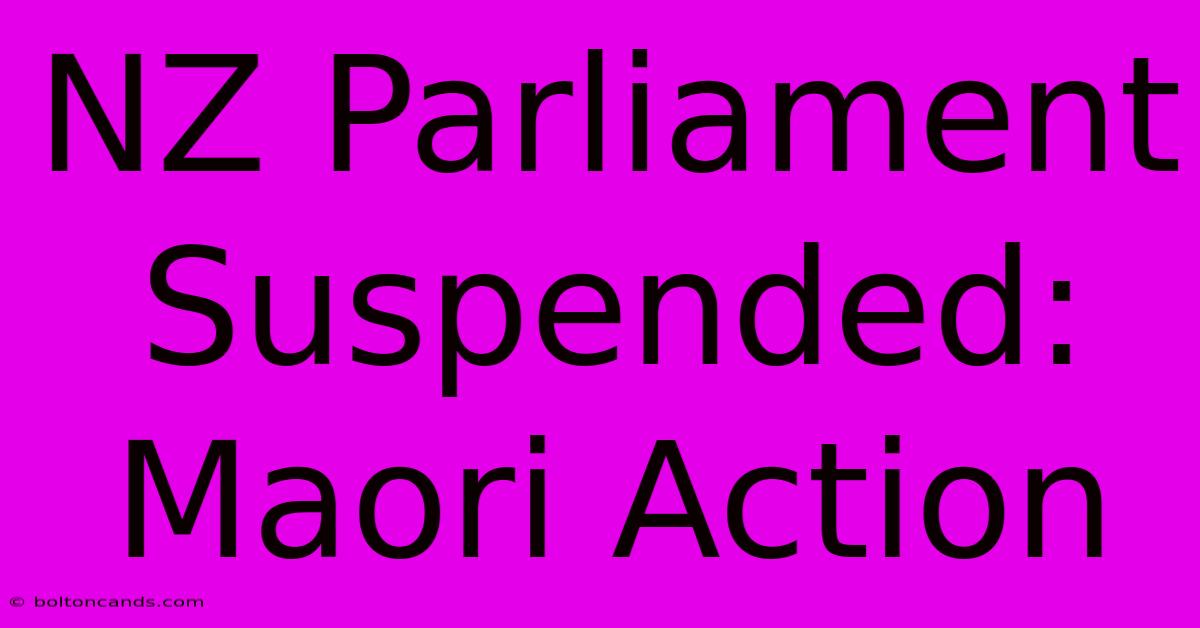 NZ Parliament Suspended: Maori Action