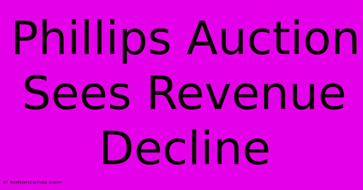 Phillips Auction Sees Revenue Decline