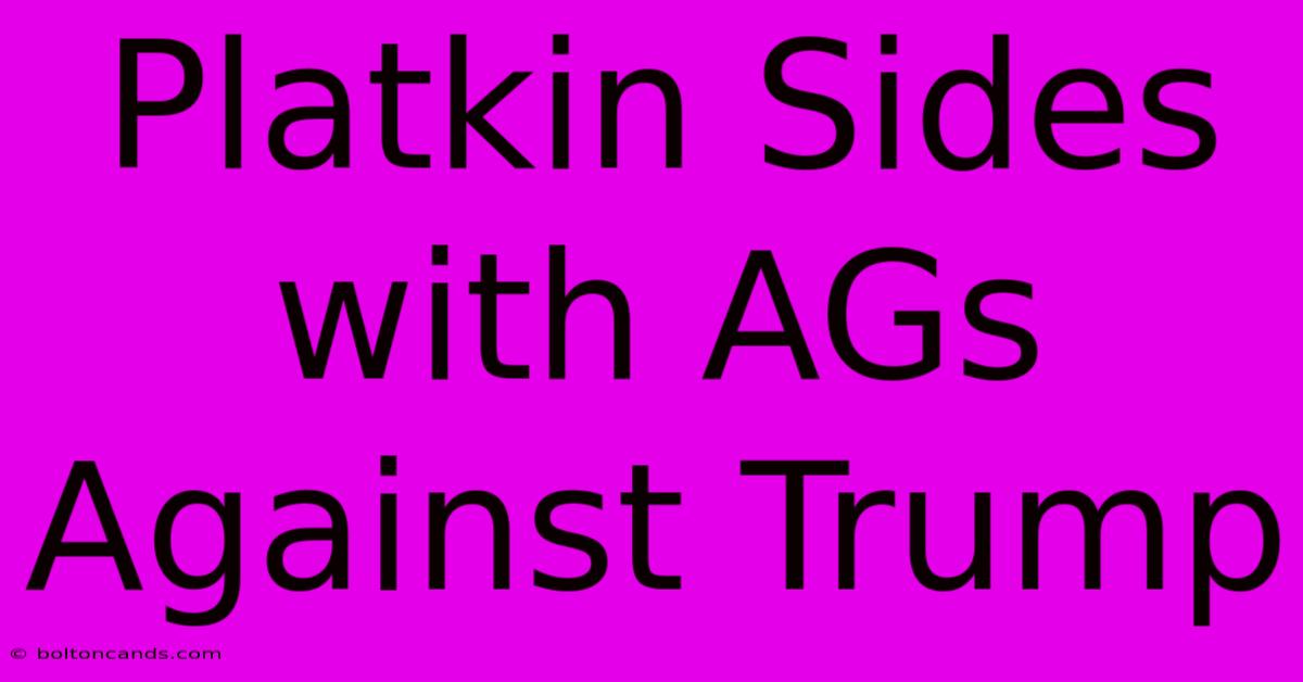 Platkin Sides With AGs Against Trump 