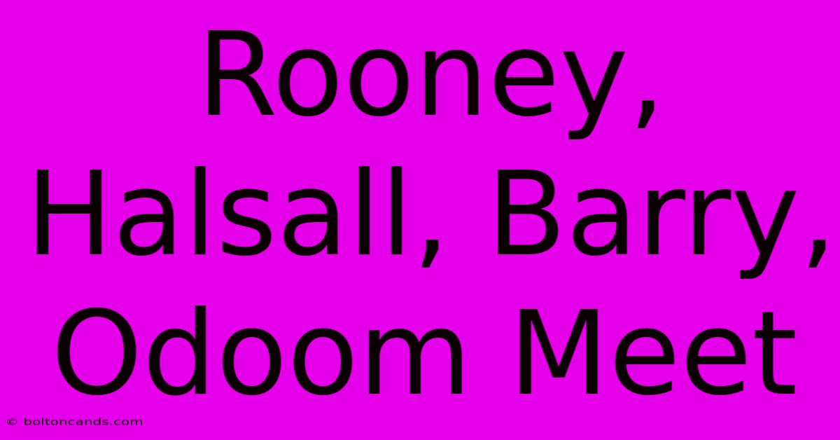 Rooney, Halsall, Barry, Odoom Meet