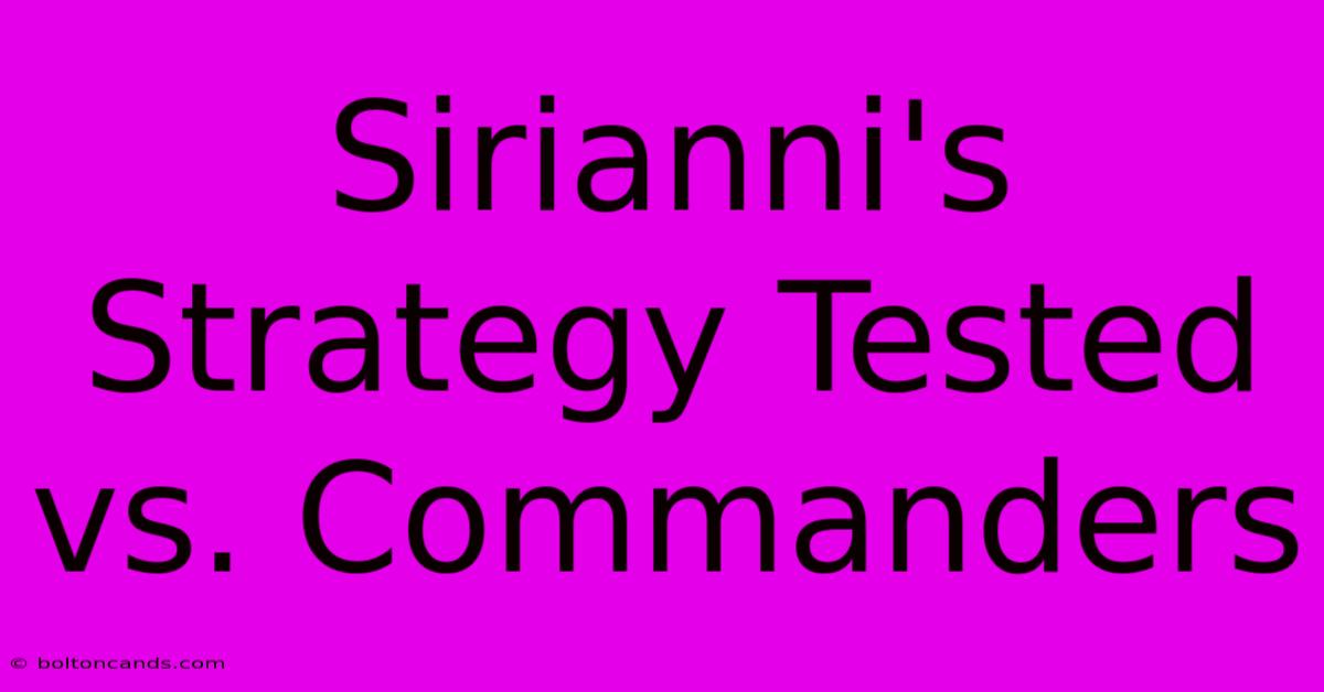 Sirianni's Strategy Tested Vs. Commanders