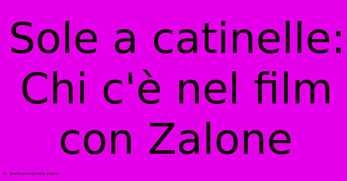 Sole A Catinelle: Chi C'è Nel Film Con Zalone