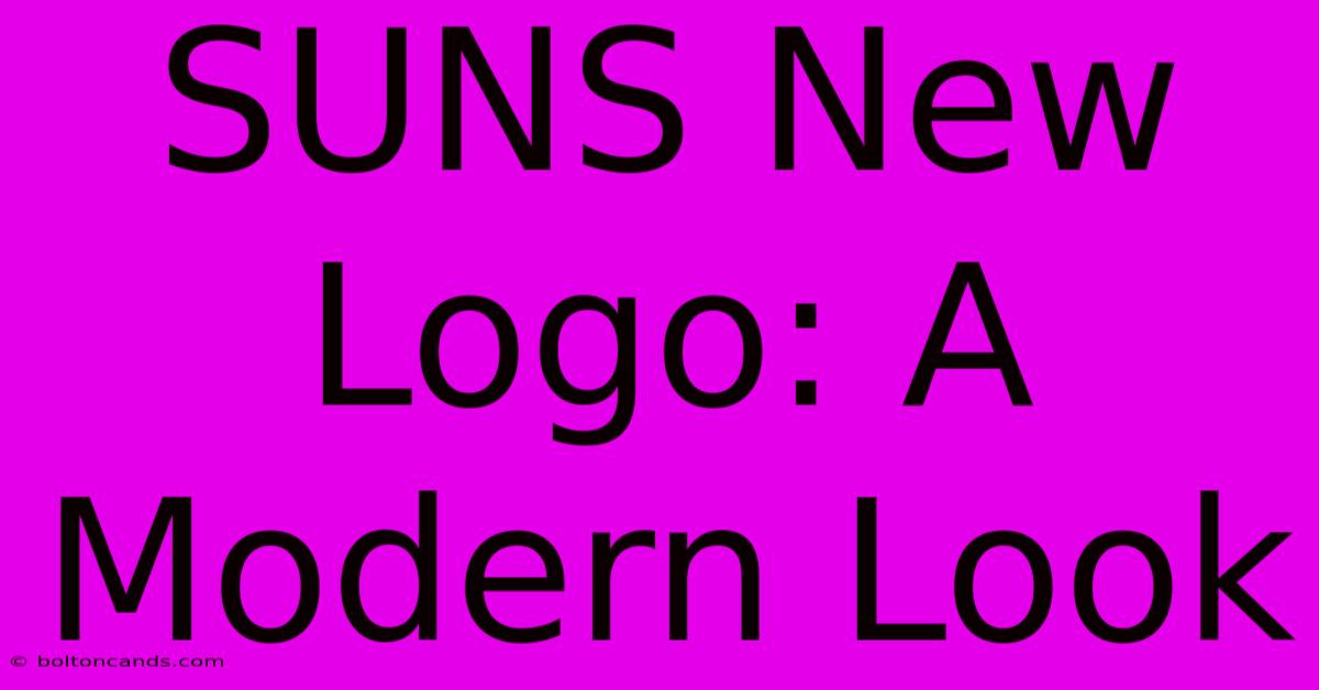 SUNS New Logo: A Modern Look 