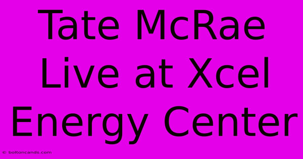 Tate McRae Live At Xcel Energy Center