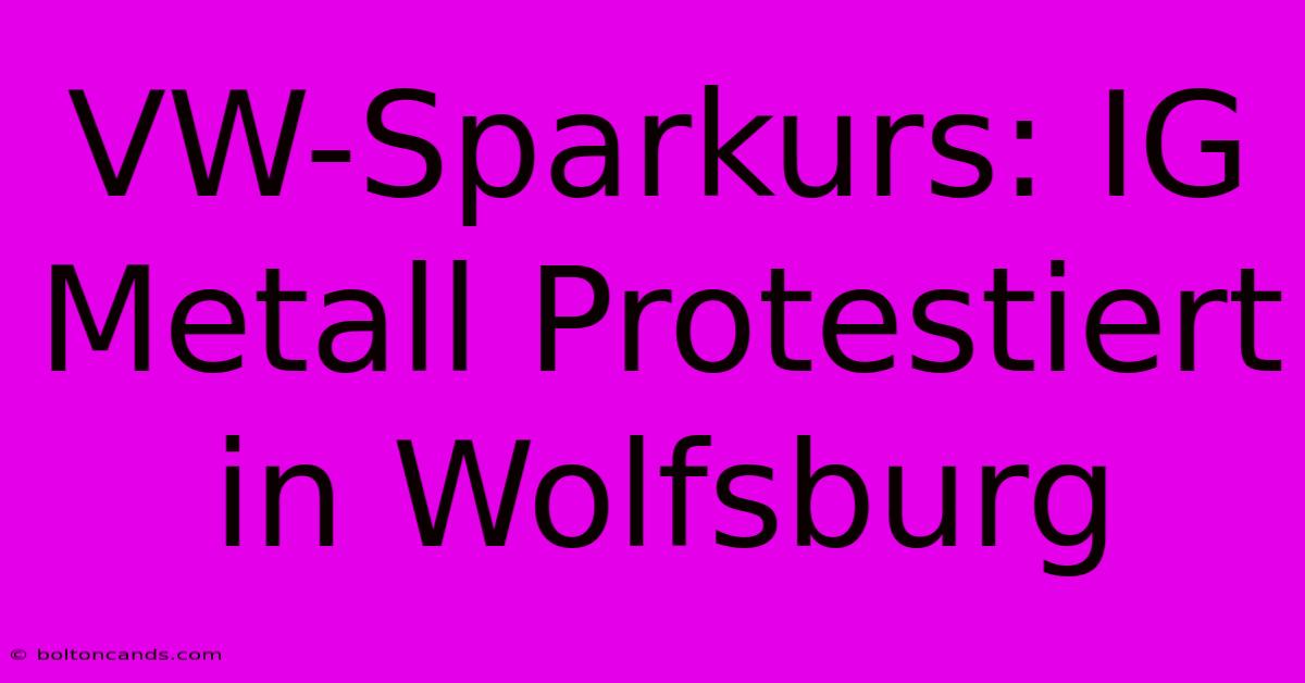 VW-Sparkurs: IG Metall Protestiert In Wolfsburg